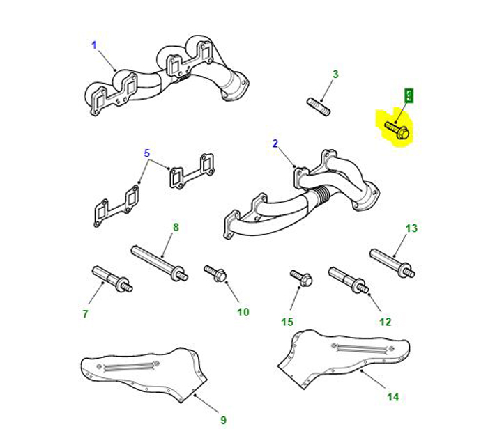 BOLT M8 EXHAUST MANIFOLD V8 P38 RANGE ROVER     ERR4961