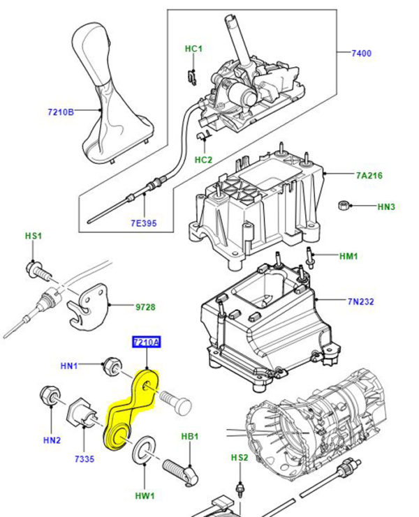 GEAR SHIFT LEVER 6SPD G-CAT LR012703