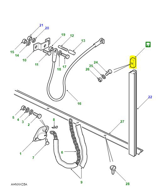 BUFFER REAR TAILBOARD                   332146