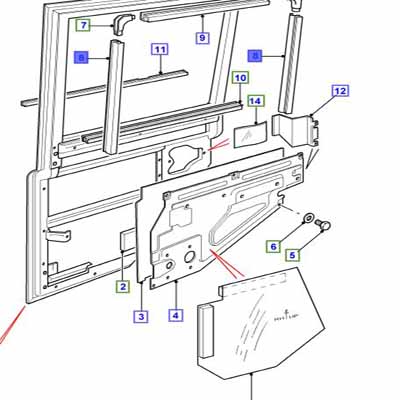 WINDOW CHANNEL DOOR TOP VERT DEF     BDG710010