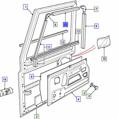 FRONT DOOR TOP FILLER STRIP DEF           BDG710060