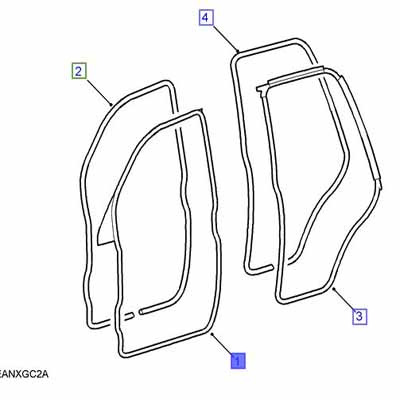 DOOR SEAL PRIMARY RIGHT HAND FRONT 5 DOOR FREELANDER   CFE102660