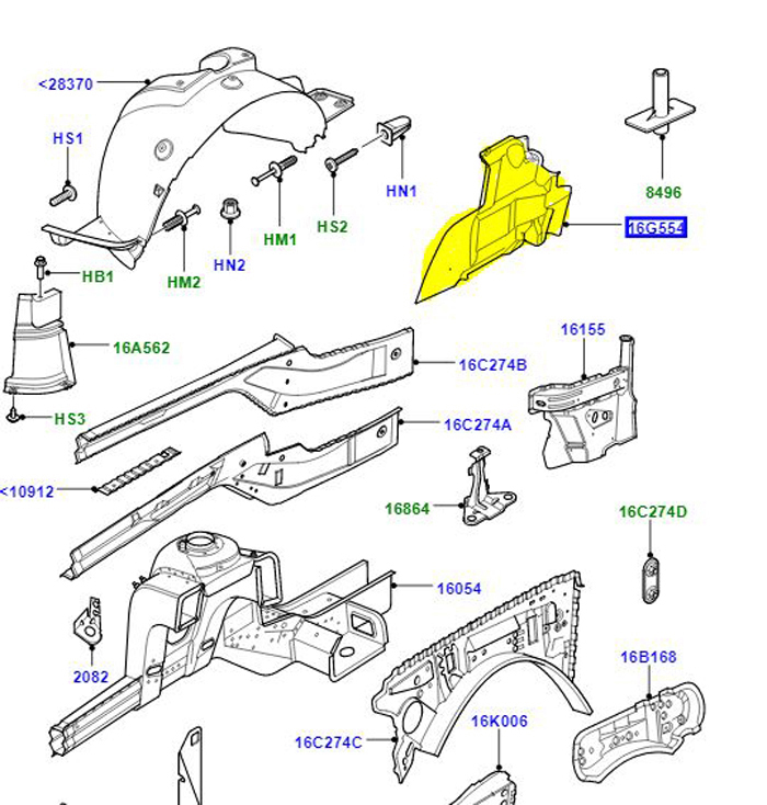 WHEELHOUSE INNER SHIELD RHF G-CAT            CLF500800