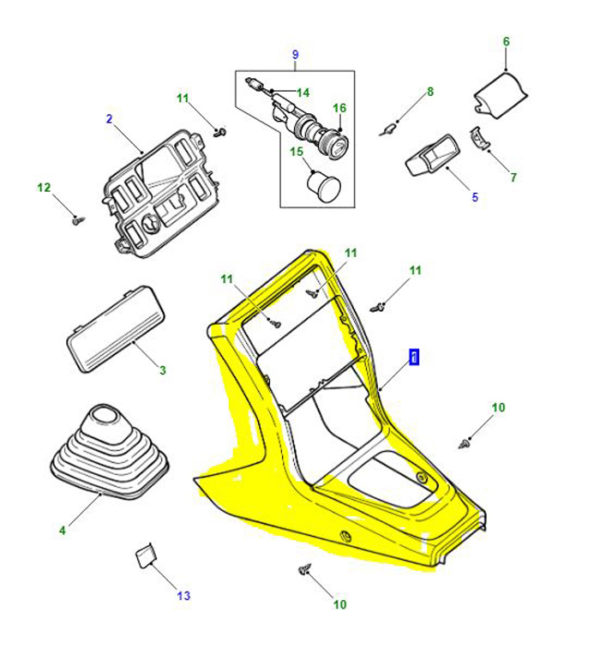 CONSOLE ASSY FHS102180LPR