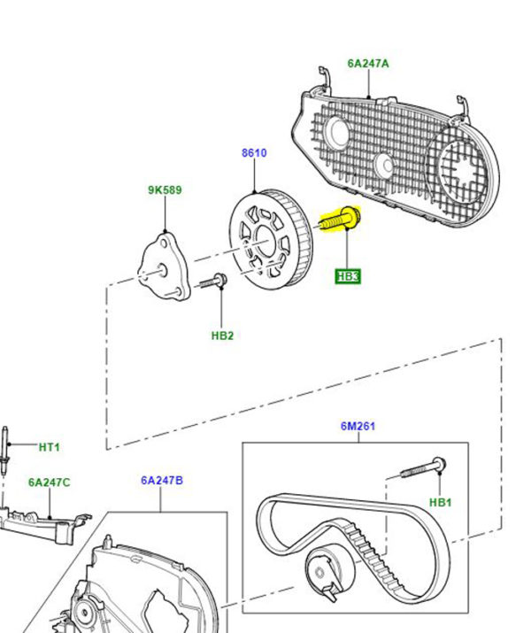 BOLT TIMING GEAR LR010530