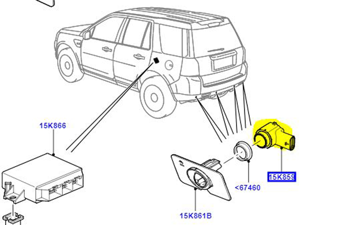 SENSOR – PARKING AID SYSTEM FRONT L322 RANGE ROVER        LR010927