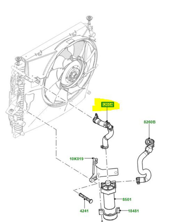 HOSE - INLET WATER PUMP LR016324