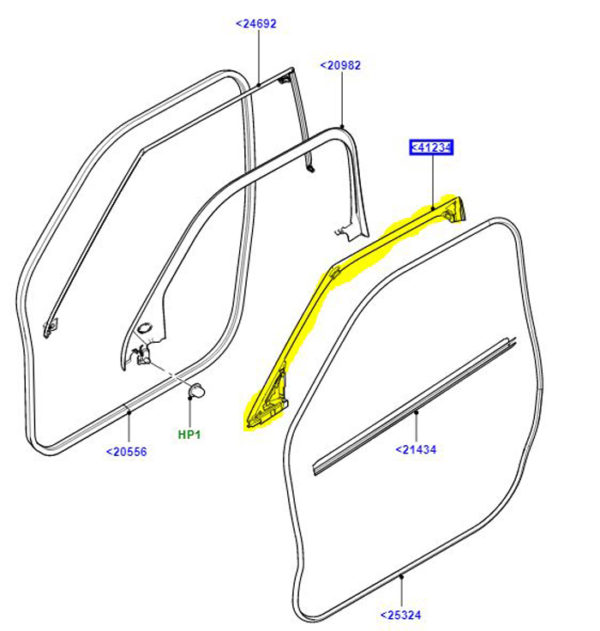 FINISHER - INNER - DOOR FRAME LR027338