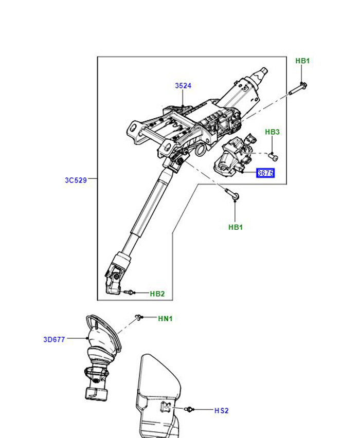 LOCK – STEERING COLUMN           LR040109