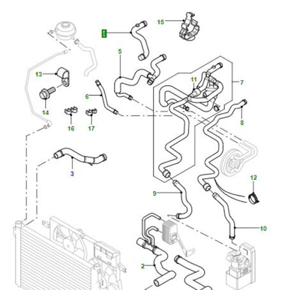 HOSE - HEATER TO RAIL DIESEL F/L PCH116271