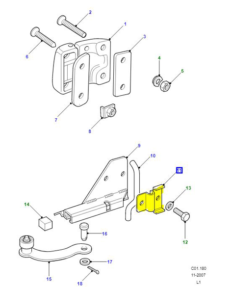 BRACKET PIVOT CHECK ARM REAR DOOR DEF MWC6450