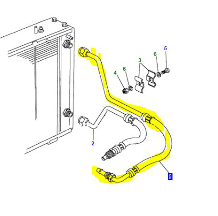 OIL COOLER PIPE TOP    PBP500190