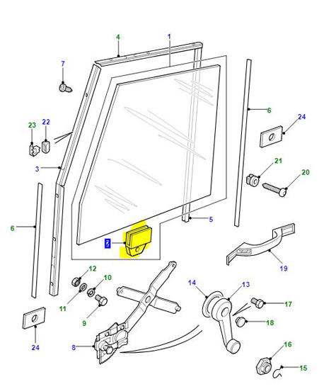 WINDOW RETAINING CLIP-REGULATOR DEFENDER MA STC4787