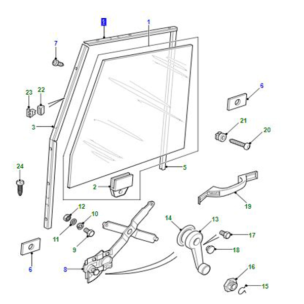 CHANNEL – DOOR GLASS DEFENDER LR023887