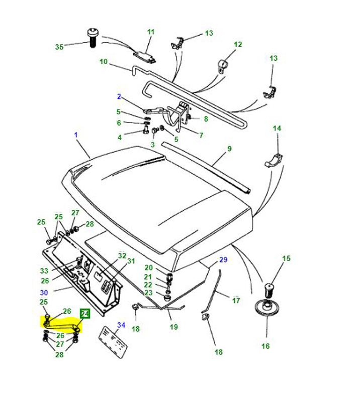 BONNET SLAM PANEL CROSS BRACE RRC  MXC5603