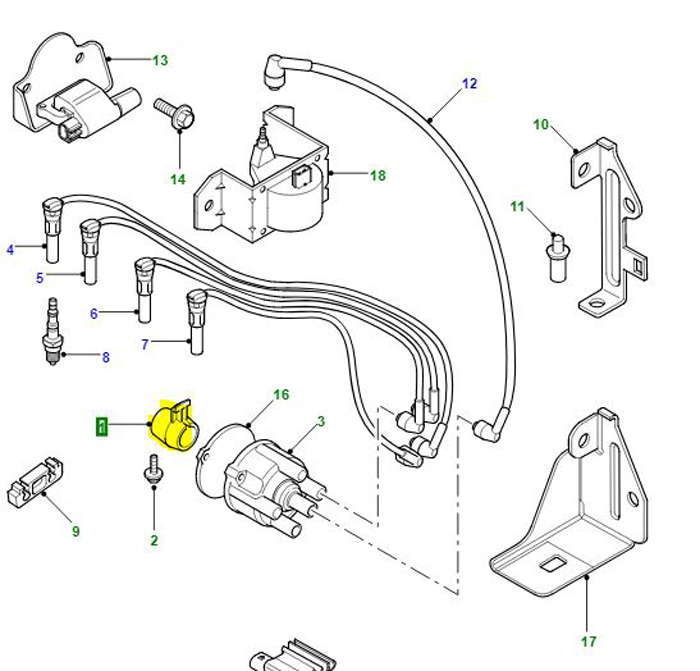 NJE10003 ROTOR ARM 1.8 PETROL FL