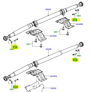 BOLT M8 x 45 FLANGE PROP SHAFT CONNECTION LR001193