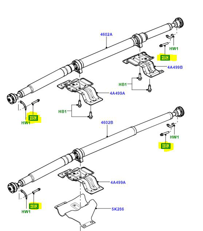 BOLT M8 x 45 FLANGE PROP SHAFT CONNECTION LR001193