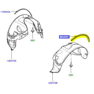 INNER WHEEL ARCH SEAL LEFT HAND FRONT LR031593