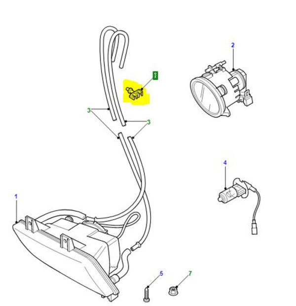 CLIP FOG LAMPS BREATHER PIPE TO BODY 13H8361L