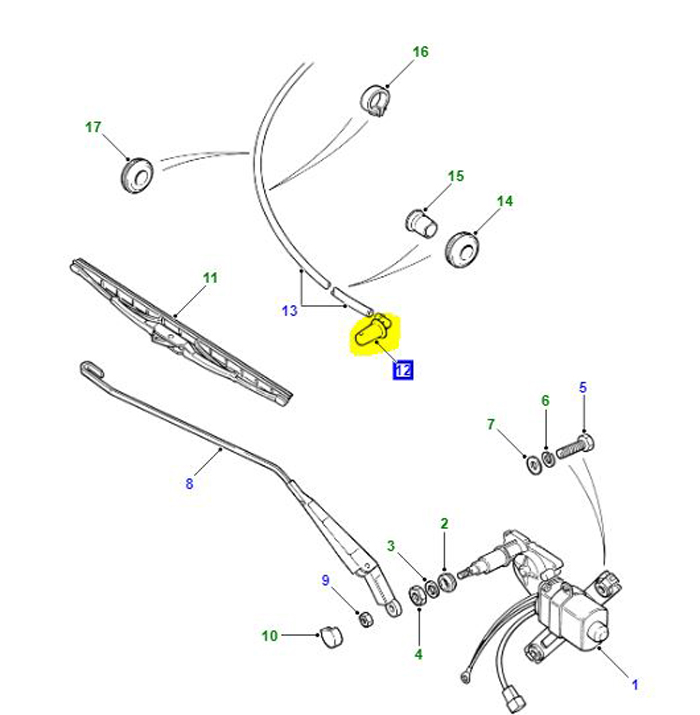 WASHER JET REAR DOOR DISCOVERY 1          PRC6496