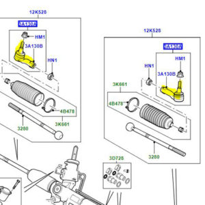 END - SPINDLE ROD CONNECTING VEHICLE WITH M14 OUTER BALL JOINT LR010676
