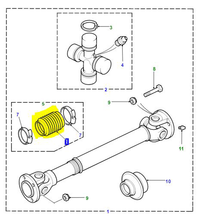 GAITER-PROPSHAFT SLIDING JOINT             TVE100000