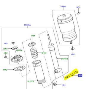 BOLT M14 X 215MM REAR SHOCKS G-CAT RYP000110
