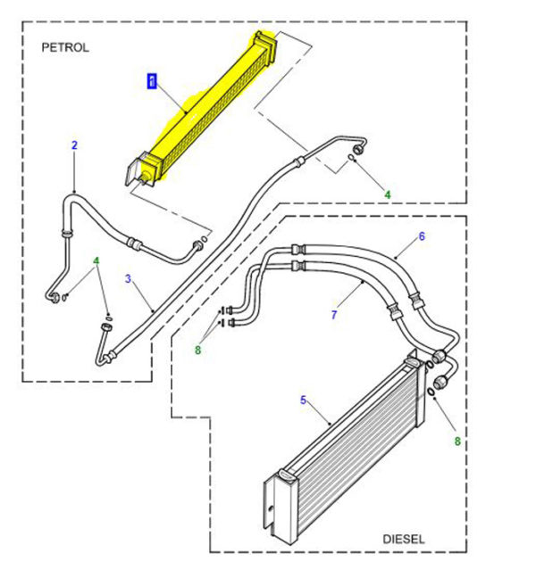 OIL COOLER 4.0L PETROL ESR3204