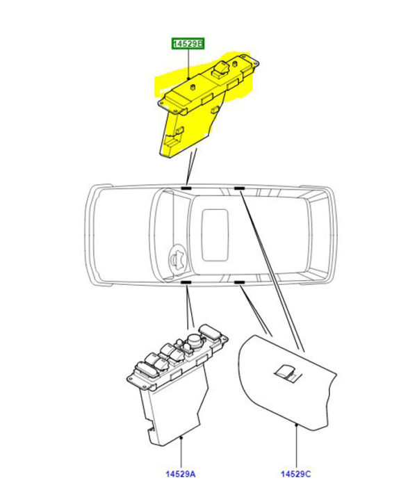 SWITCH - WINDOW PASSENGERS DOOR LR012038