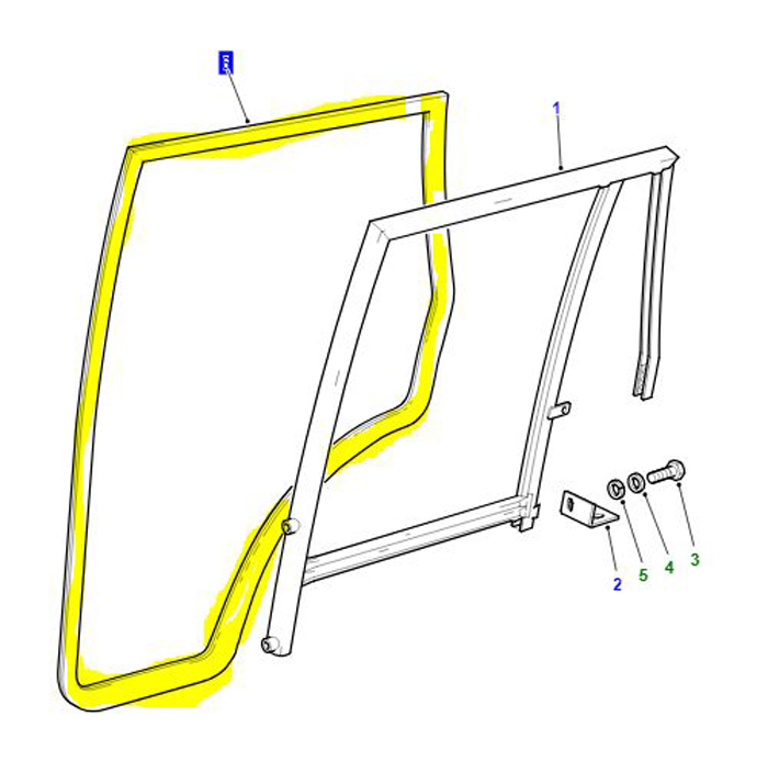 SEAL-REAR DOOR   SONAR BLUE, LH MXC5571JUL