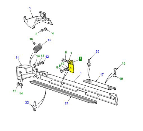 BRACKET-REAR BUMPER MOUNTING NTC5106