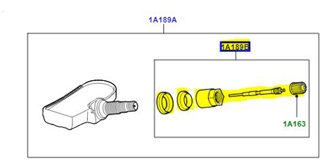 KIT – TYRE PRESSURE MONITOR SYSTEM SENSOR  LR010503