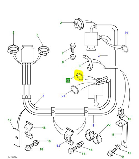 O RING   6MM, PAS BOX TO RETURN HOSE RTC4825