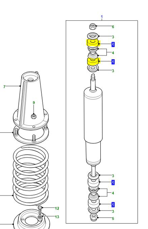 SHOCK ABSORBER BUSH SERIES 11 – 111 – RANGE ROVER CLASSIC – DEFENDER – DISCOVERY 1 8510240