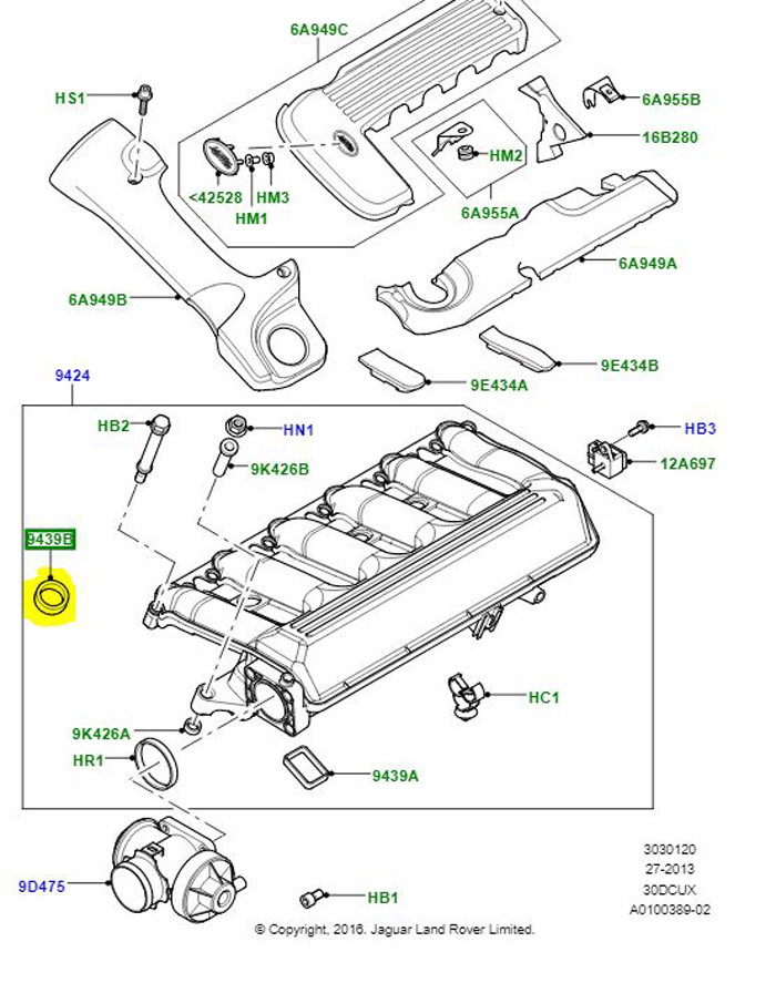 GASKET INLET MANIFOLD LKJ101130L