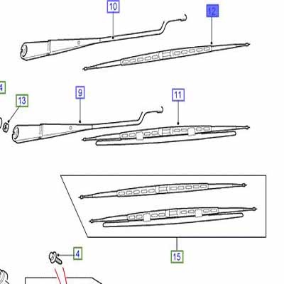 WIPER BLADE PASSENGER FREELANDER 1 DKC500140