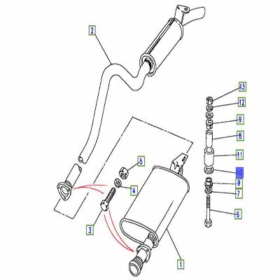 EXHAUST MOUNTING WASHER RANGE ROVER CLASSIC – DEFENDER – DISCOVERY 1 ESR3263