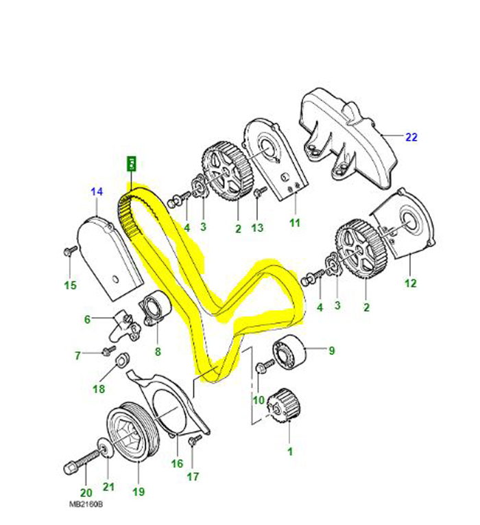 BELT-ENGINE TIMING V6          LHN100410L