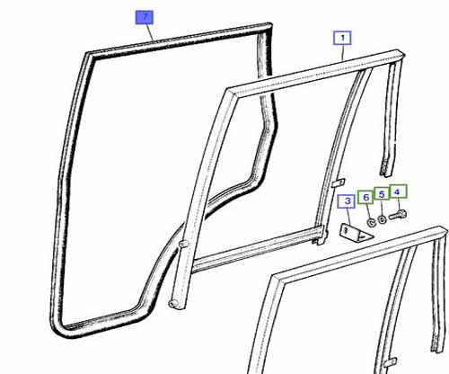 SEAL-REAR DOOR SAVANNAH, FELT, ‘CLASSIC PART’ MUC3735AL