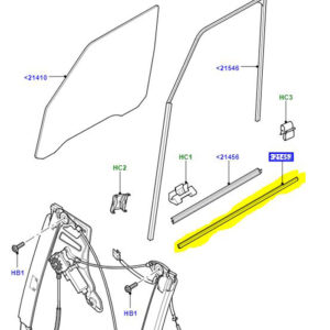 WEATHERSTRIP - DOOR GLASS LH OUTER CGE000632