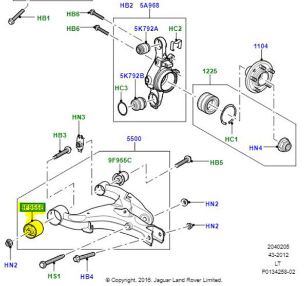 BUSH LOWER, FRONT RGX500211