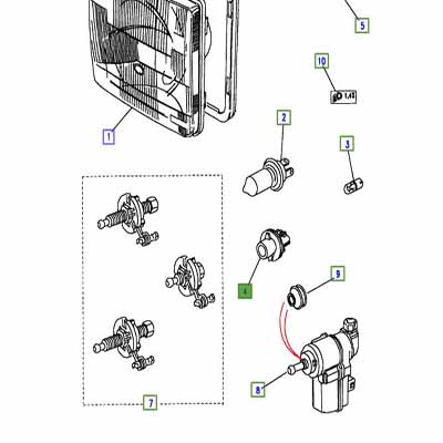 HOLDER HEADLAMP BULB STC1240