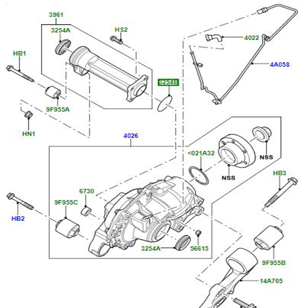 SEAL FRONT DIFFERENTIAL TYX500040