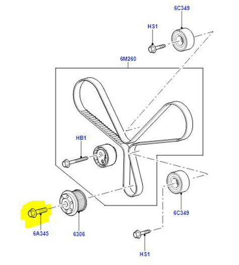 BOLT FLANGED HEAD HEX M14 X 70MM  LR002458