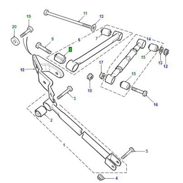 BUSH INNER LINK LOWER REAR SUSPENSION  RGX101440