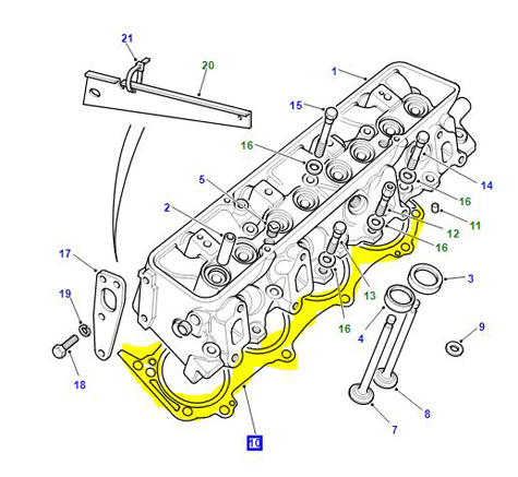 GASKET CYLINDER HEAD METAL V8 603796