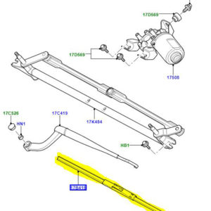 WIPER BLADE FRONT - P38 RANGE ROVER DKC100100
