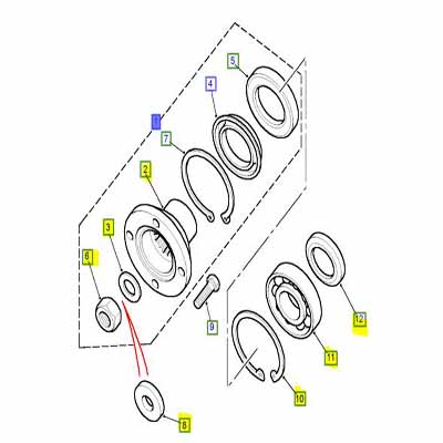 FLANGE ASSEMBLY-FRONT OUTPUT  LR055718G