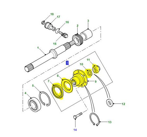 FLANGE KIT REAR LT230 DISCO 1 – DEF – RRC  STC3433 LR055719